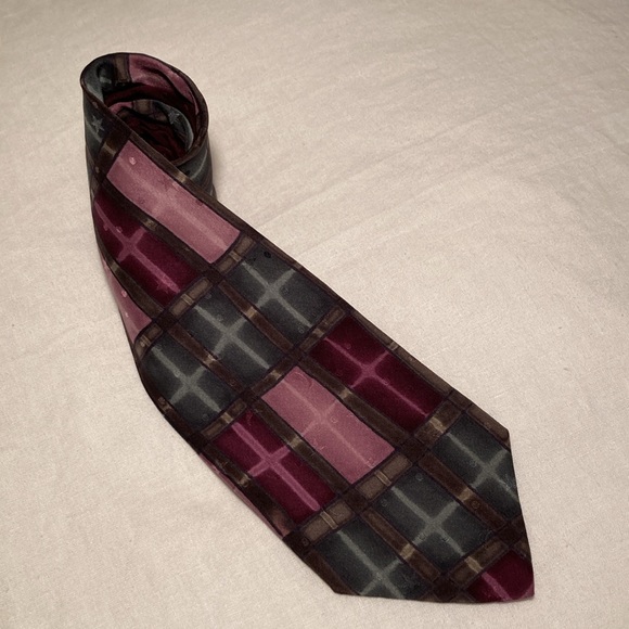 Robert Daskal hand painted silk tie signed cross stars - Picture 4 of 16